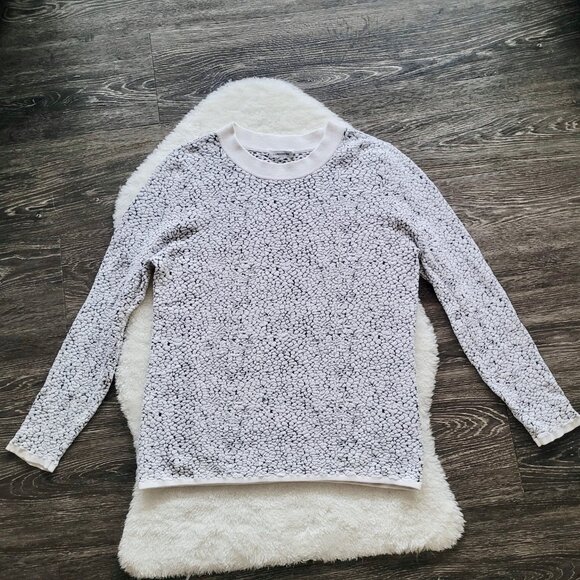 J.Lindeberg Maggi Mars Jacquard Crewneck in Black and White Size M - Picture 3 of 10